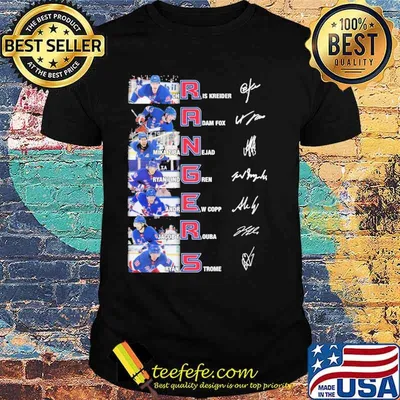 New York Rangers Members Signatures Shirt