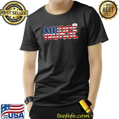 Nurse 4th Of July Cool Stethoscope Patriotic American Flag T-Shirt