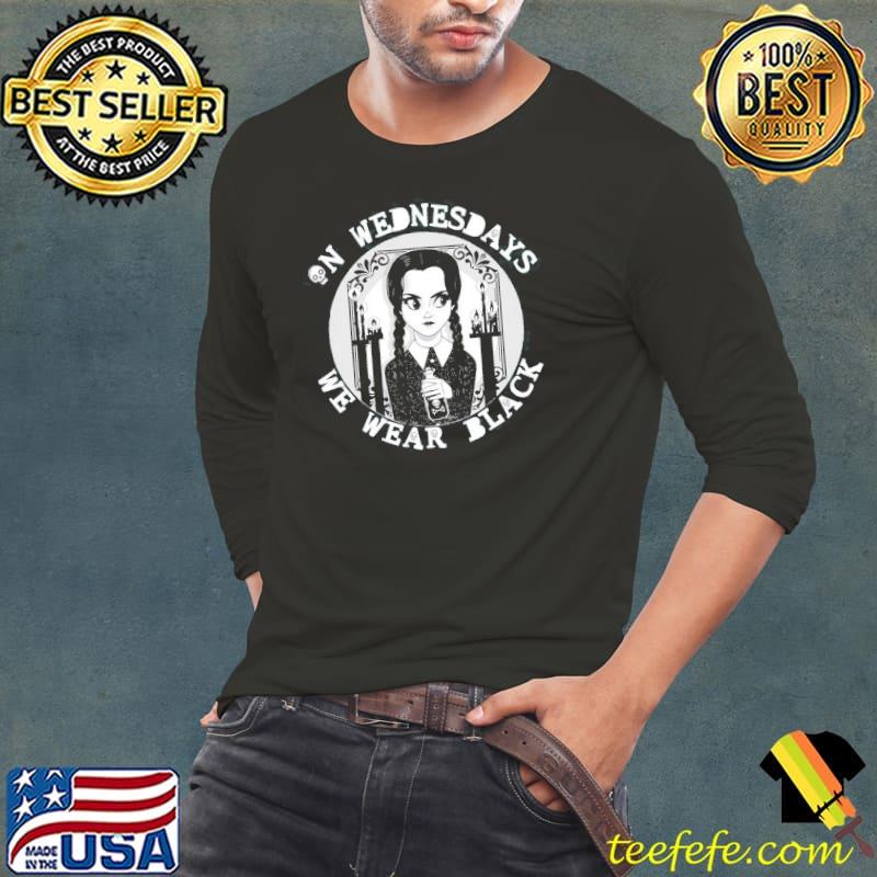 On wednesdays we wear black graphic wednesday shirt