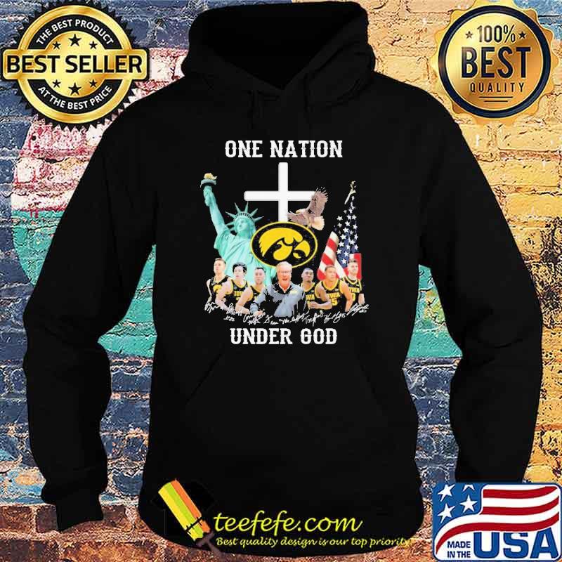 One nation under god Iowa hawkeyes basketball signatures s Hoodie One nation under god Iowa hawkeyes basketball signatures s Hoodie