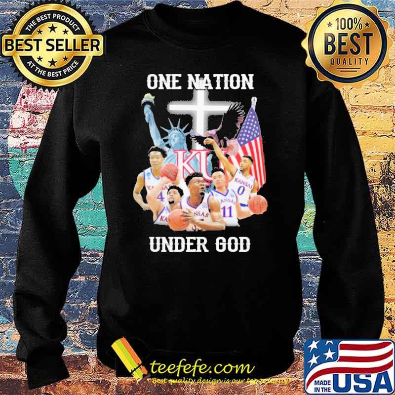 One nation under god Kansas jayhawks basketball s Sweater One nation under god Kansas jayhawks basketball s Sweater