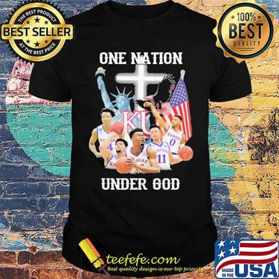 One nation under god Kansas jayhawks basketball shirt