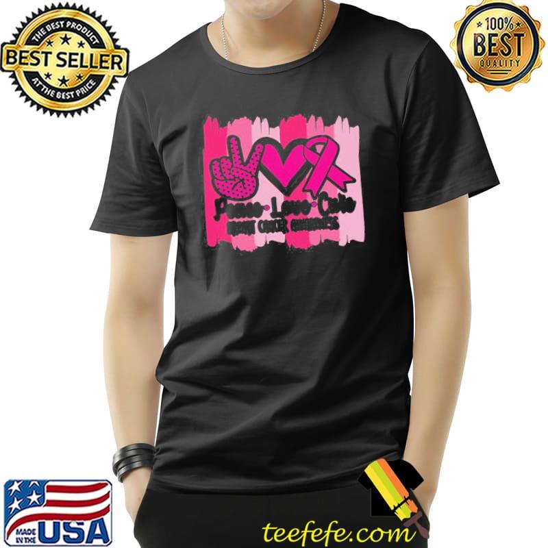 Pace love cure breast cancer awareness pink ribbon shirt