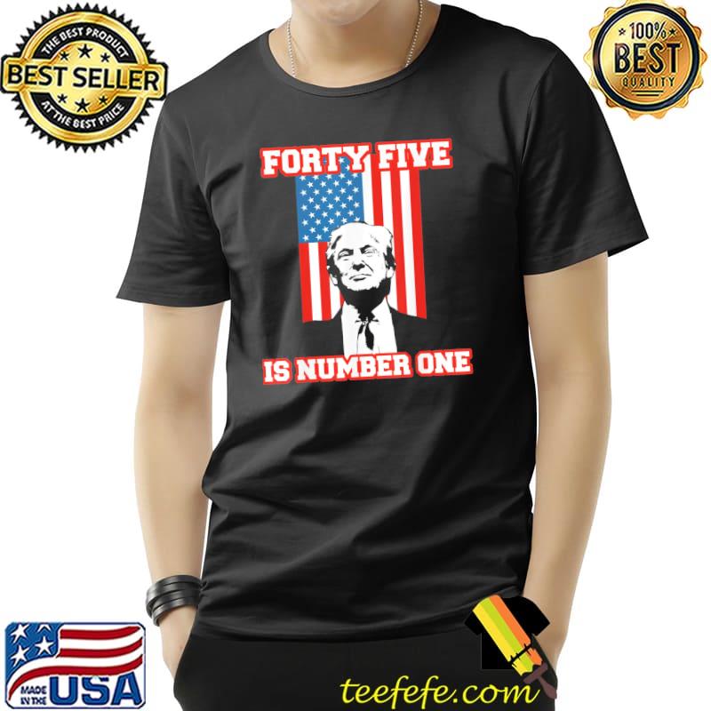 Patriotic usa president Trump forty five is number one maga shirt