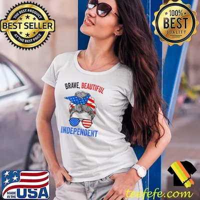 Patriotic Women American USA 4th Of July Girl Premium T-Shirt