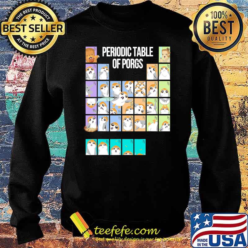 Periodic table of porgs cute group Star wars s Sweater Periodic table of porgs cute group Star wars s Sweater