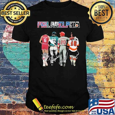 Philadelphia 76ers eagles flyers phillies signatures shirt