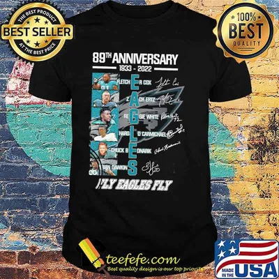 Philadelphia eagles 89th anniversary 19332022 signatures shirt