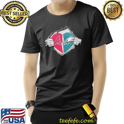 Philadelphia eagles and atlanta braves it's in my heart shirt