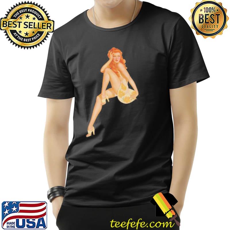 Pinup girl clipart pin up girls yellow flowers skirt shirt