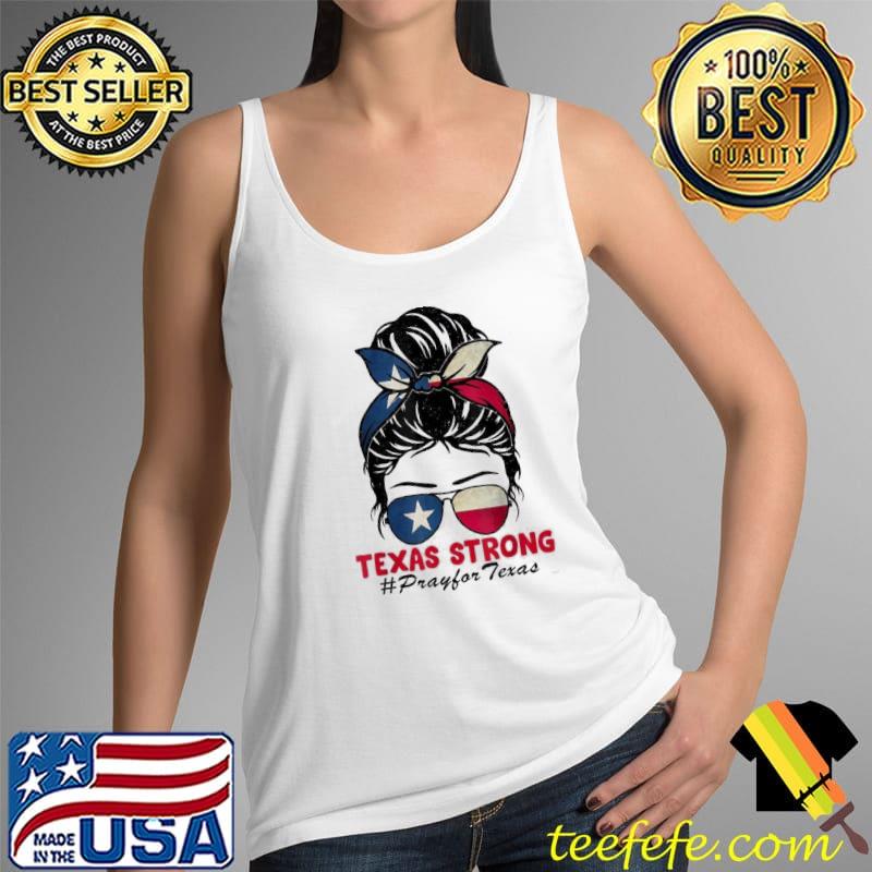 Pray for uvalde Texas strong messy bun hair s Tank Top Pray for uvalde Texas strong messy bun hair s Tank Top