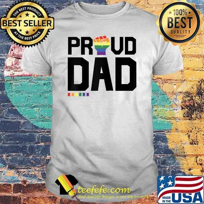 Proud Dad Lesbian Gay LGBT Ally Rainbow Pride Dad Shirt