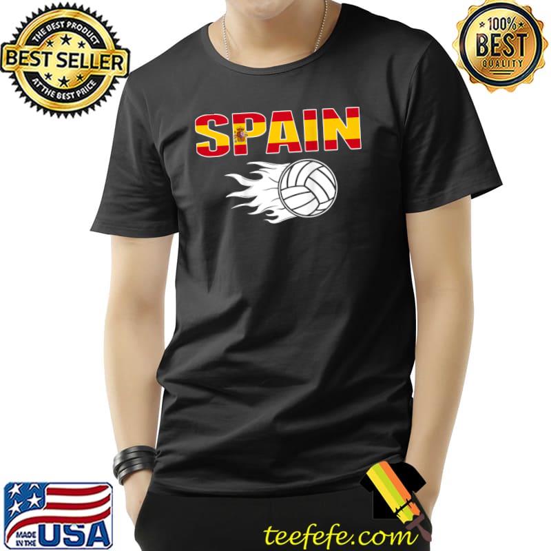 Proud Spain Volleyball Fans Jersey Pride Spanish Flag T-Shirt