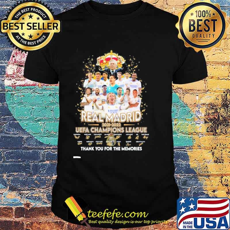 Real madrid uefa champions league 2022 thank you for the memories signatures s Unisex Real madrid uefa champions league 2022 thank you for the memories signatures s Unisex