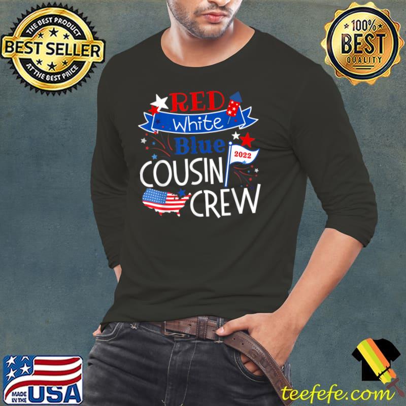 Red White & Blue Cousin Crew 2022 4th Of July American Flag T-Shirt