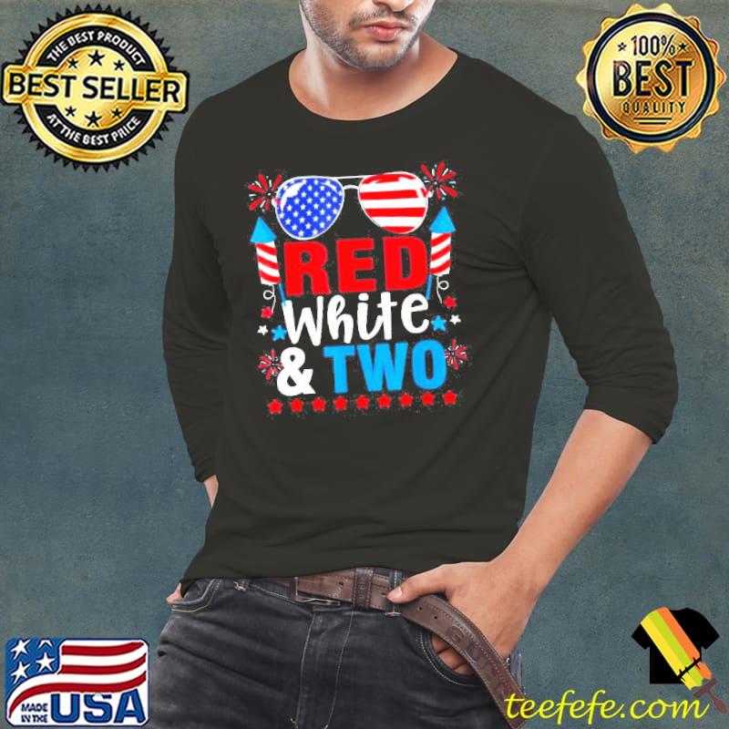 Red White & Two 2nd Birthday 4th Of July Shirt Red White & Two 2nd Birthday 4th Of July Shirt