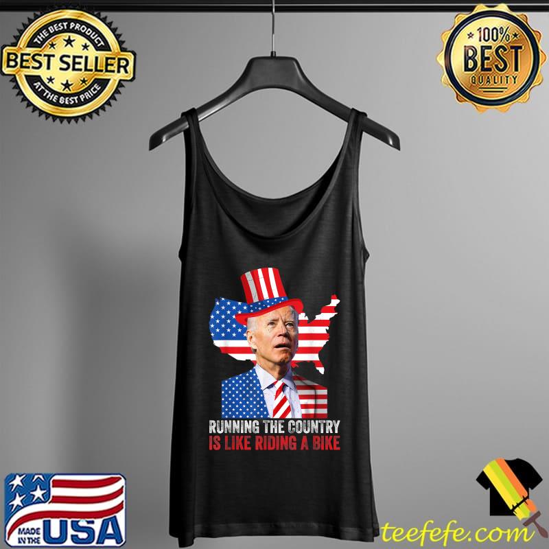 Running The Country Is Like Riding A Bike Anti Biden T-Shirt Tank Top Running The Country Is Like Riding A Bike Anti Biden T-Shirt Tank Top