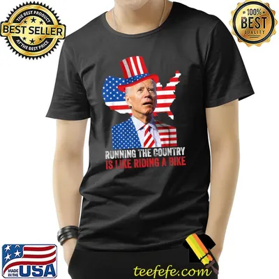Running The Country Is Like Riding A Bike Anti Biden T-Shirt