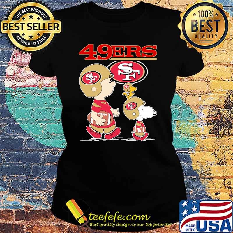 San francisco 49ers let's play Football together Snoopy NFL s Ladies tee San francisco 49ers let's play Football together Snoopy NFL s Ladies tee