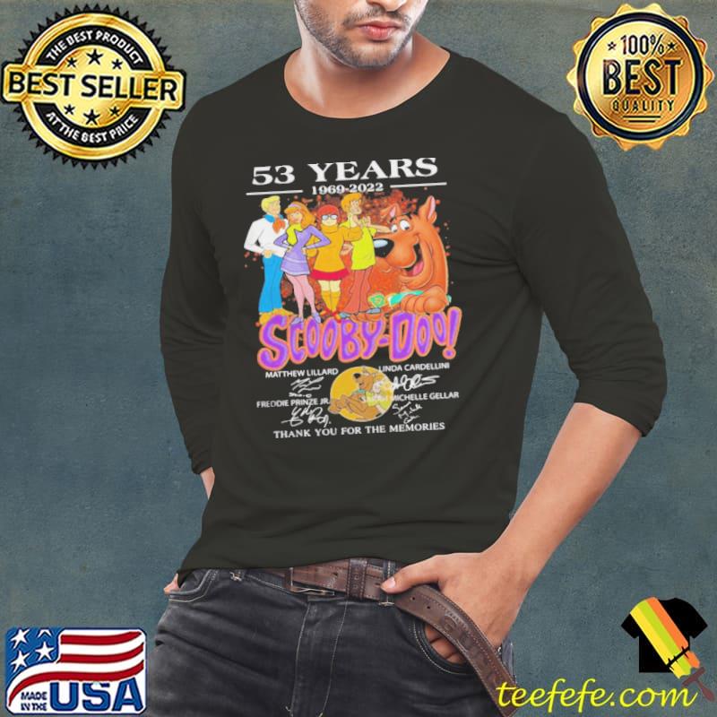 Scoobydoo 53 years 1969 2022 signatures thank you for the memories s Long Sleeve Tee Scoobydoo 53 years 1969 2022 signatures thank you for the memories s Long Sleeve Tee