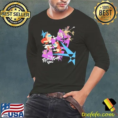 Show out design ren and stimpy 90s cartoon shirt