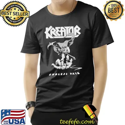 Skull band kreator retro rock band shirt