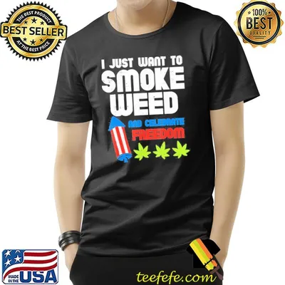 Smoke weed 420 pot cannabis 4th of july fourth stoner shirt