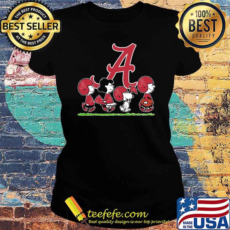 Snoopy the Peanuts cheer for the Alabama crimson tide ncaa s Ladies tee Snoopy the Peanuts cheer for the Alabama crimson tide ncaa s Ladies tee