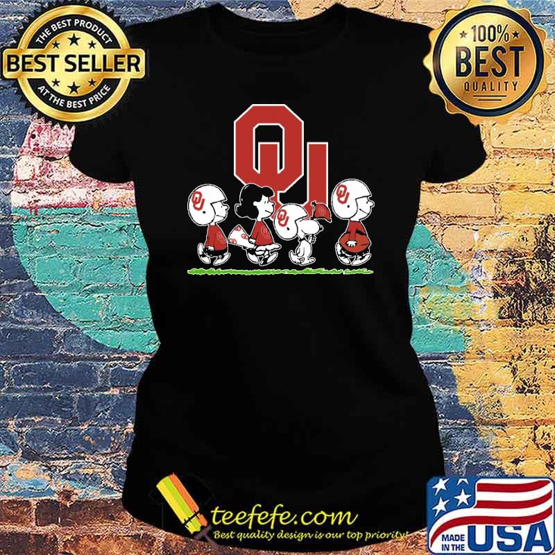 Snoopy the Peanuts cheer for the Oklahoma sooners ncaa s Ladies tee Snoopy the Peanuts cheer for the Oklahoma sooners ncaa s Ladies tee