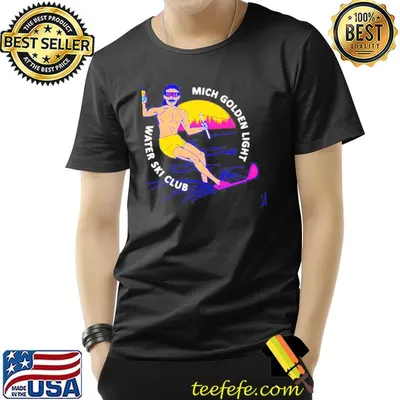 Sotastick mich golden light water skI club shirt