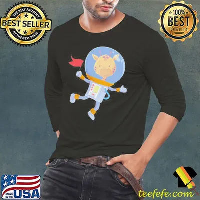 Space giraffe astronaut shirt