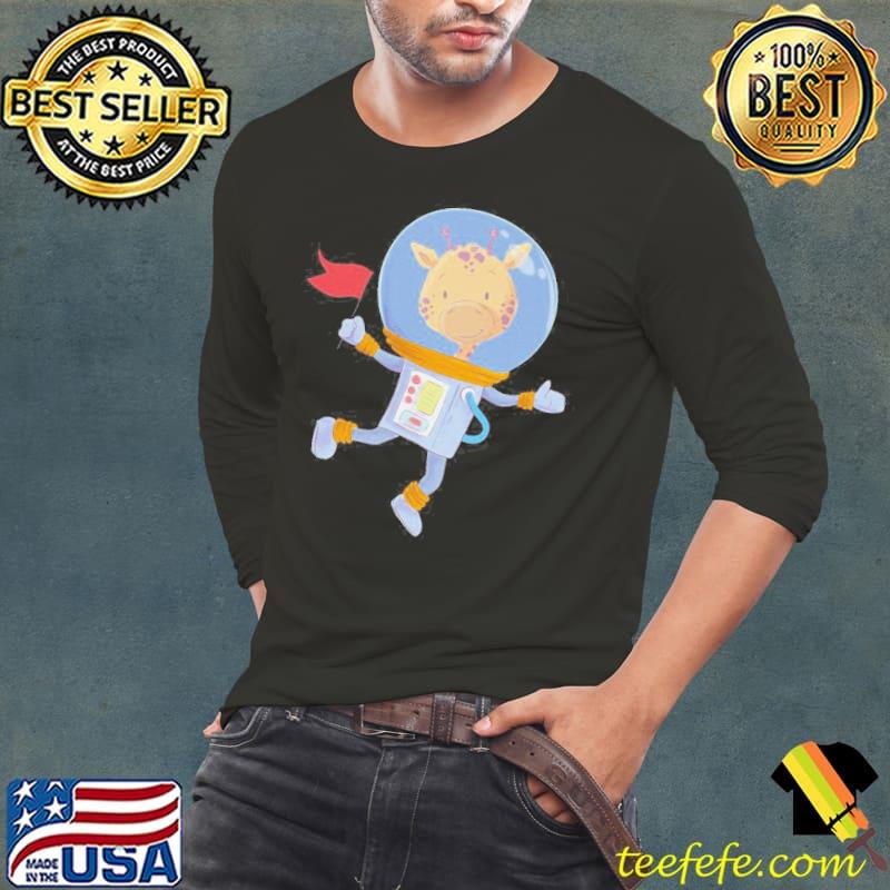 Space giraffe astronaut shirt