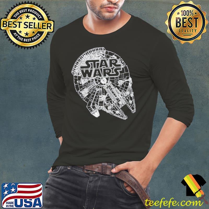 Star Wars Logo On Millenium Falcon Graphic Unisex T-Shirt