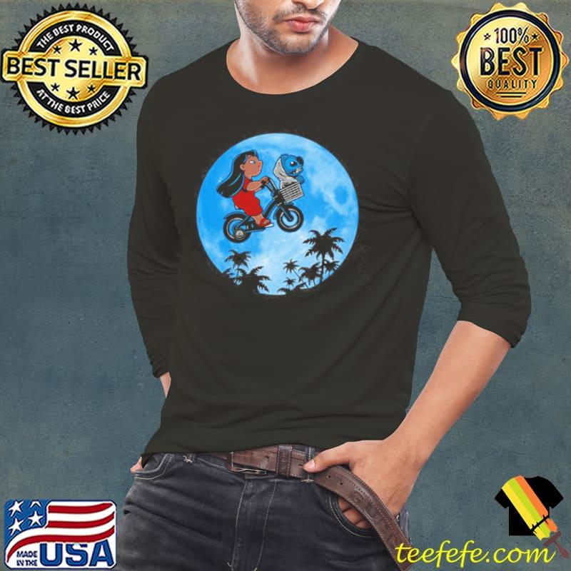 Stitch and lilo flying to the moon shirt