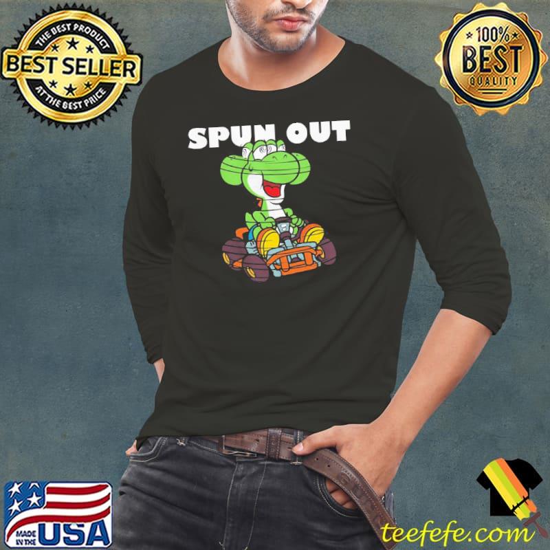 Super Mario cute Mario kart yoshI spun out shirt Super Mario cute Mario kart yoshI spun out shirt