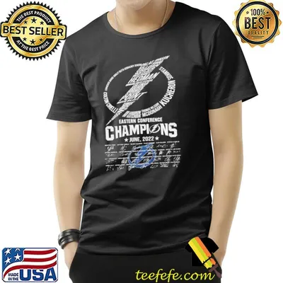 Tampa bay lightning eastern conference champions june 2022 signatures shirt