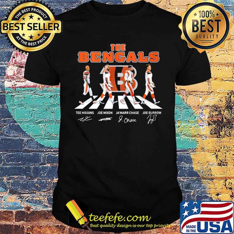 The bengals Joe burrow Joe mixon ja‘marr chase higgins abbey road s Unisex The bengals Joe burrow Joe mixon ja‘marr chase higgins abbey road s Unisex