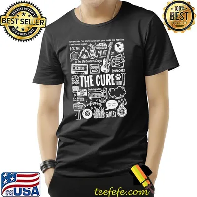 The cure band symbols collection shirt