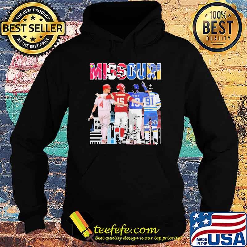 The Missouri Sports Yadier Molina Patrick Mahomes Salvador Perez And  Vladimir Tarasenko Signatures Shirt, hoodie, sweater, long sleeve and tank  top