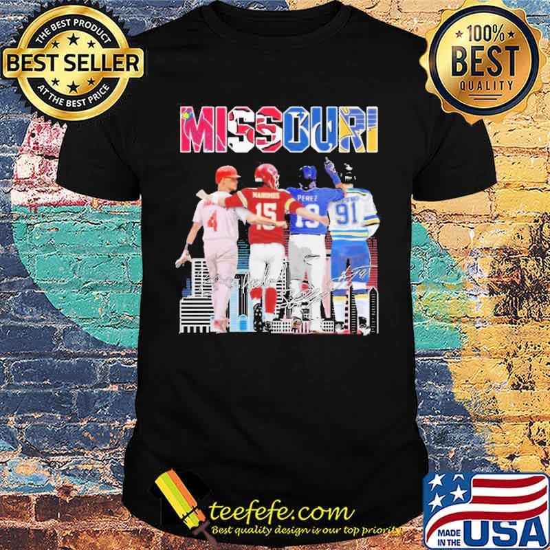 The missourI yadier molina patrick mahomes salvador perez and vladimir tarasenko signatures s Unisex The missourI yadier molina patrick mahomes salvador perez and vladimir tarasenko signatures s Unisex
