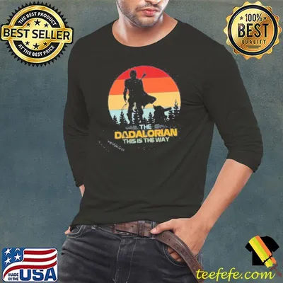 The papalorian this is the way father's day Star wars retro shirt