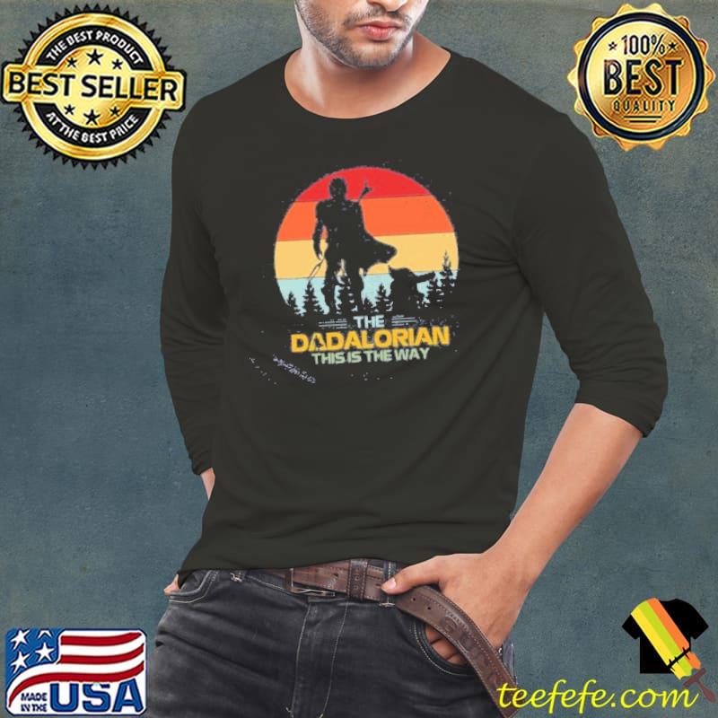 The papalorian this is the way father's day Star wars retro shirt