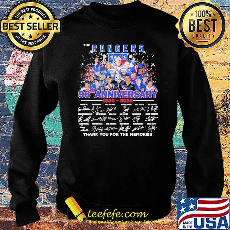 The rangers new york 96th anniversary thank for memories signatures s Sweater The rangers new york 96th anniversary thank for memories signatures s Sweater