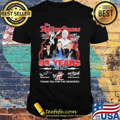 The rolling stones 60 years 1962 2022 thank for memories signature shirt