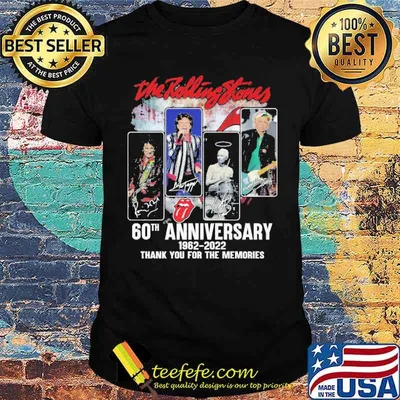 The rolling stones 60 years anniversary 1962 2022 thank for memories signature shirt