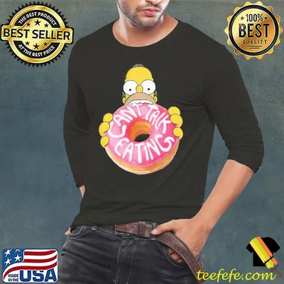The Simpsons homer can't talk eating donut funny gift shirt