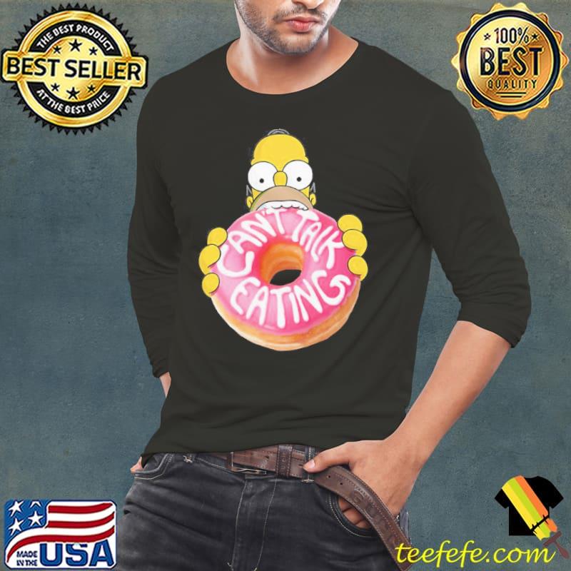 The Simpsons homer can't talk eating donut funny gift shirt