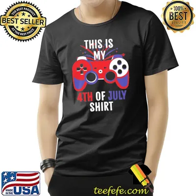 This is my 4th of july video game controller shirt