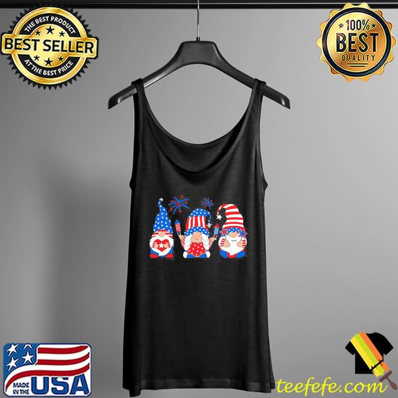 Three patriotic American gnomes 4th of july gnomie independence day s Tank Top Three patriotic American gnomes 4th of july gnomie independence day s Tank Top