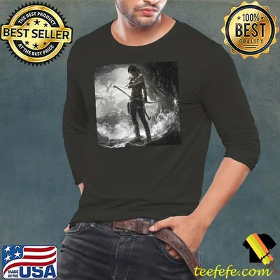 Tomb raider lara croft in cave graphic shirt